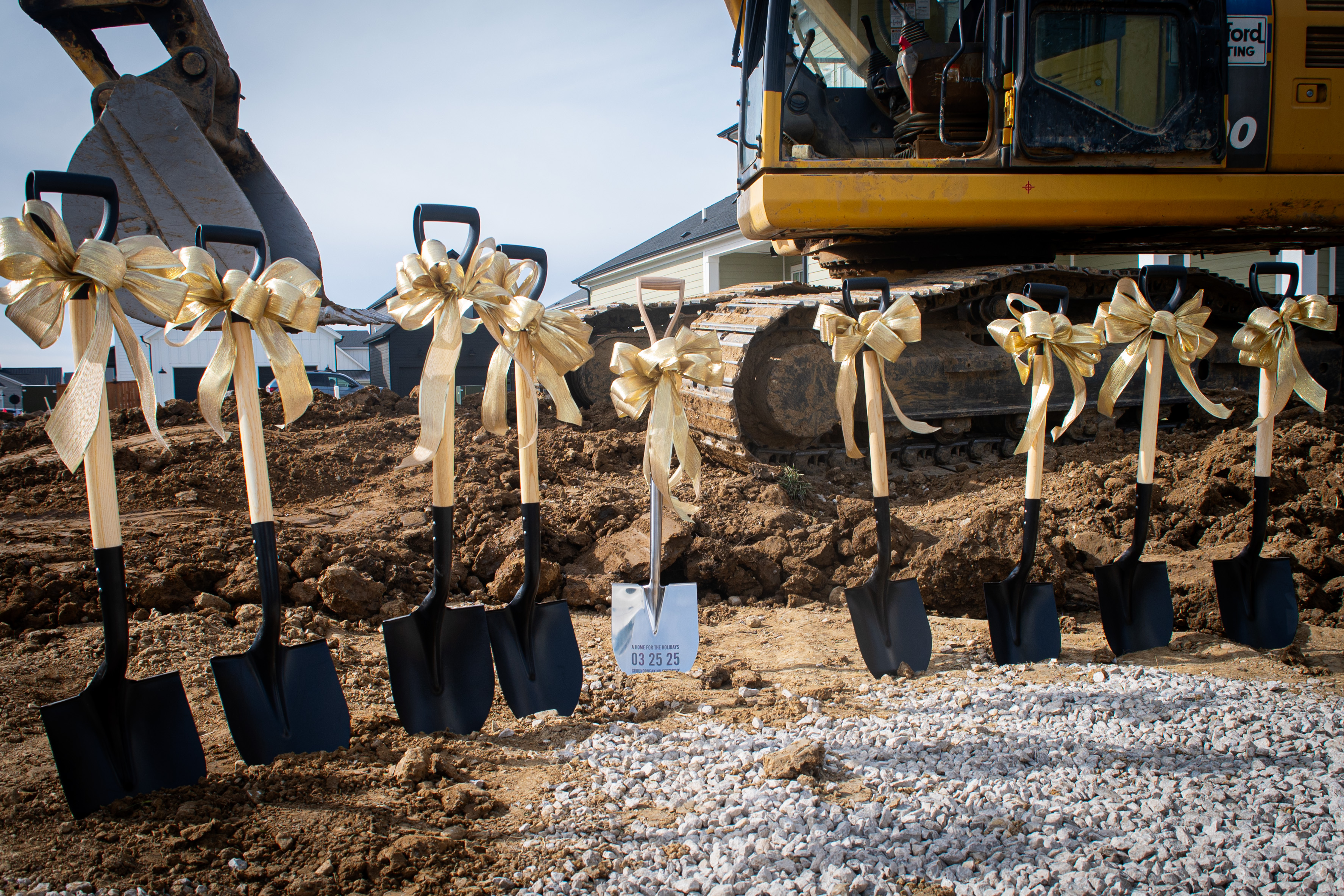 Shovels at the opening ceremony