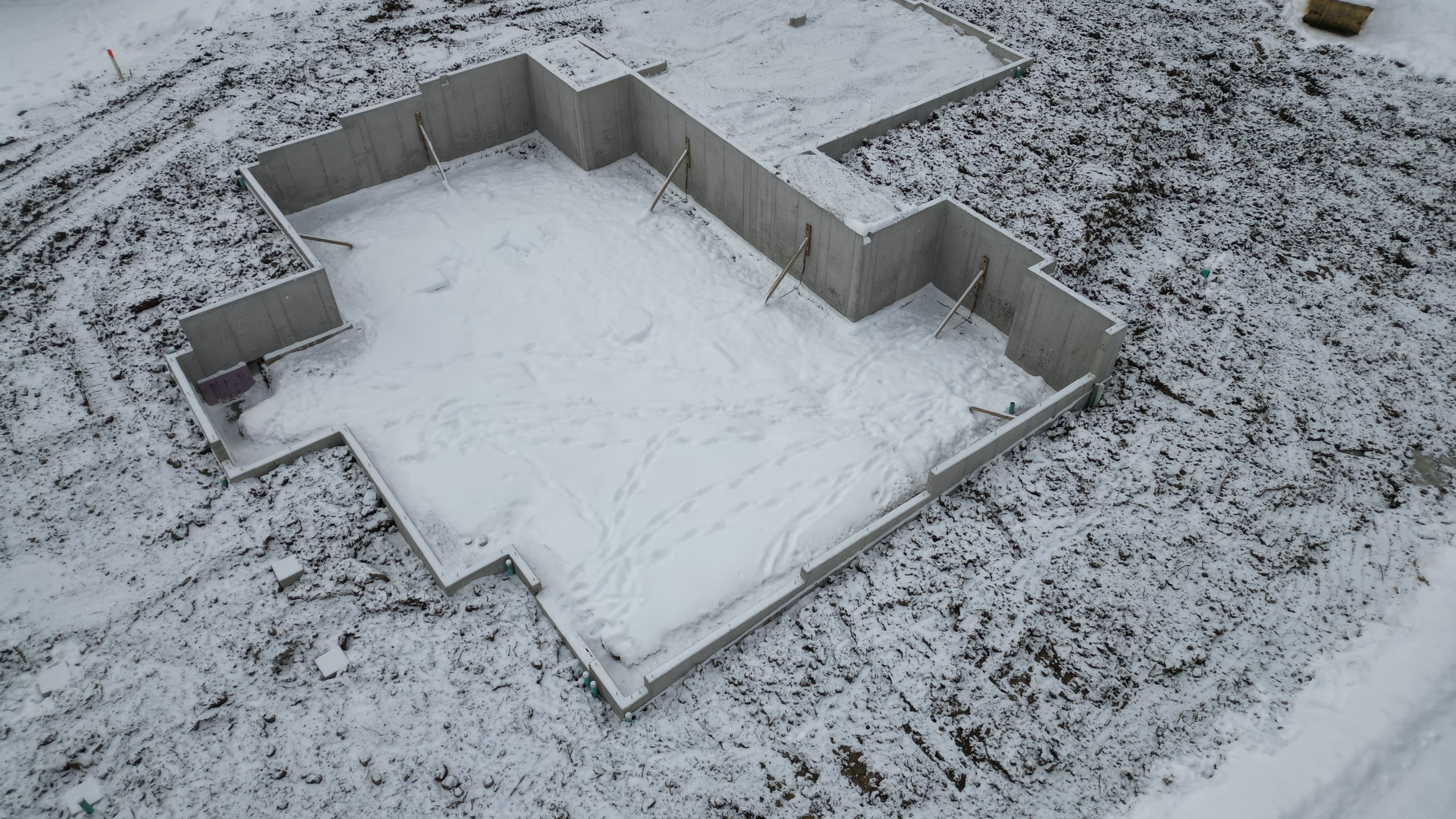 Arial View of Home in Progress